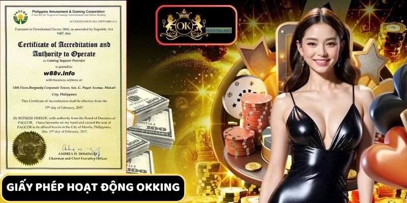 Các yêu cầu để Okking cc sở hữu giấy phép hoạt động hợp pháp